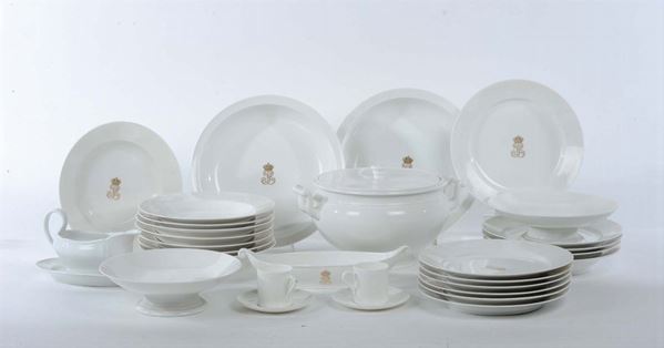 Servizio in porcellana bianca, Sevres fine XIX secolo