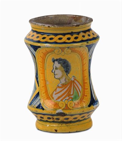 Albarello in Maiolica, Palermo, Ambito di Filippo Passalacqua, Fine XVII Secolo
