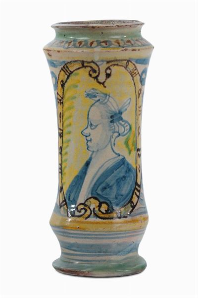 Albarello in Maiolica, Sciacca XVII Secolo