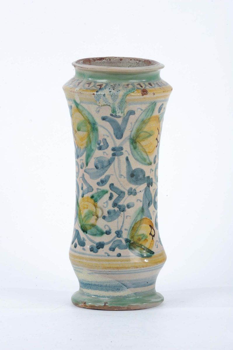 Albarello in Maiolica, Sciacca XVII Secolo
