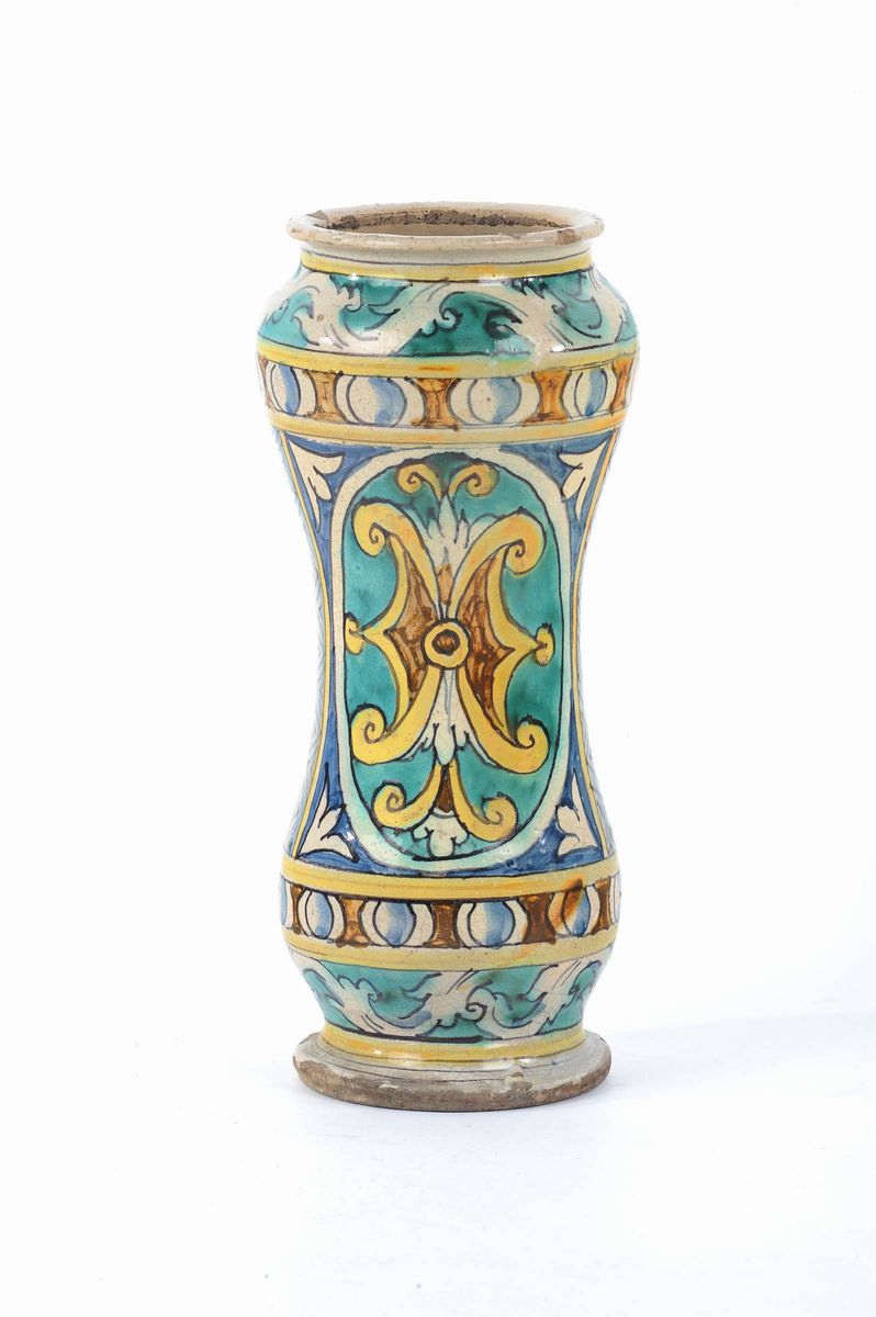 Albarello in Maiolica, Sciacca Prima Metà XVII Secolo