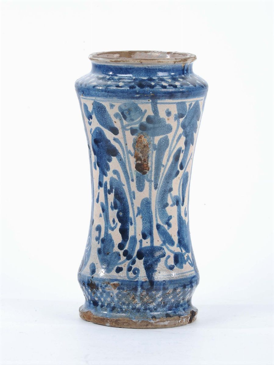 Albarello in Maiolica, Trapani XVII Secolo