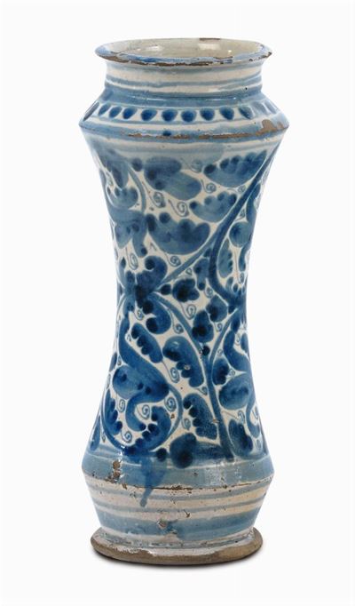 Albarello in Maiolica, Sicilia o Spagna XVIII Secolo