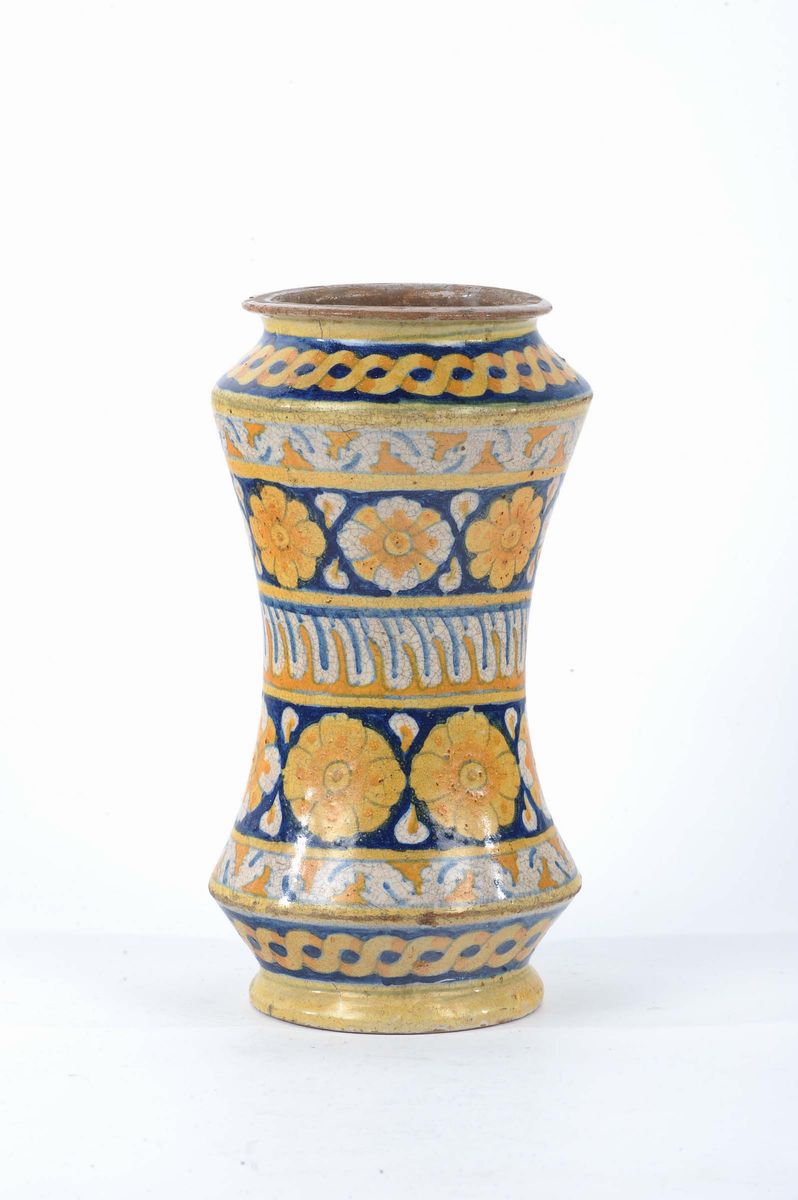 Albarello in Maiolica, Palermo XVII Secolo