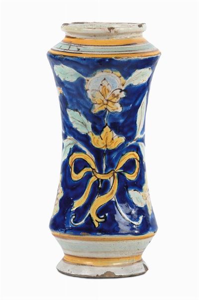 Albarello in Maiolica, Caltagirone XVII Secolo