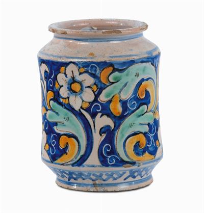 Albarello in Maiolica, Caltagirone XVIII Secolo