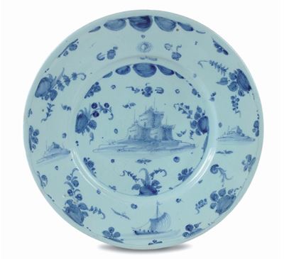Piatto in Maiolica, Savona XVIII Secolo