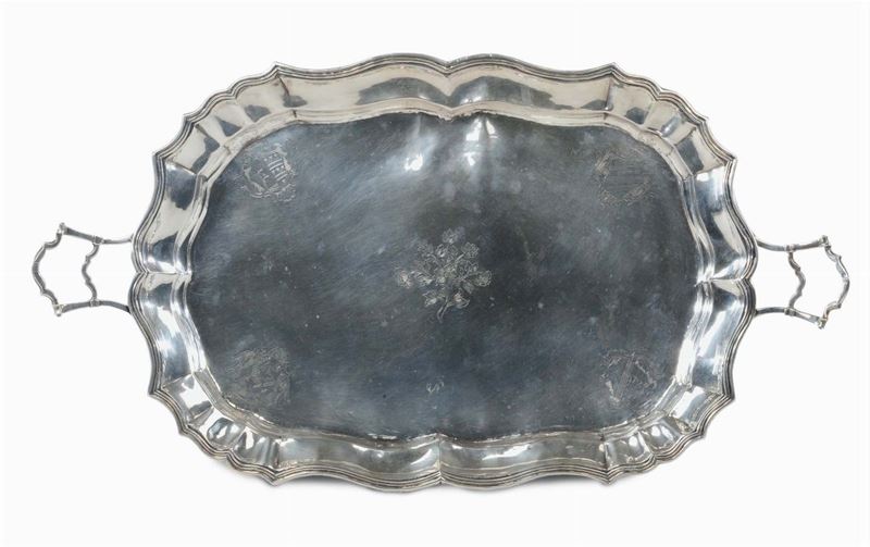 Vassoio Luigi XV in argento, Palermo XVIII secolo  - Auction Antique and Old Masters - II - Cambi Casa d'Aste