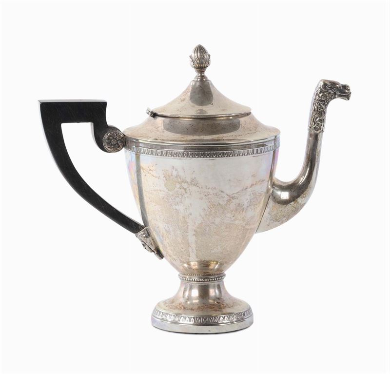 Caffettiera in argento in stile Impero  - Asta Argenti e Gioielli Antichi e Contemporanei - Cambi Casa d'Aste
