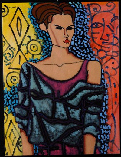 Lisandro Ramacciotti (1950)brunella con Fondo Giallo