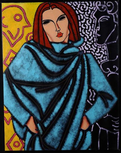 Lisandro Ramacciotti (1950)odette con Cappotto Celeste