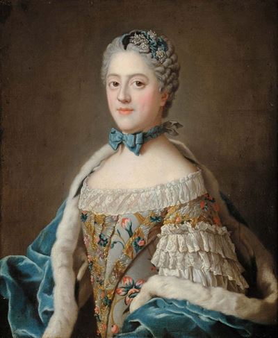 Scuola Francese del XVIII Secoloritratto di Gentildonna