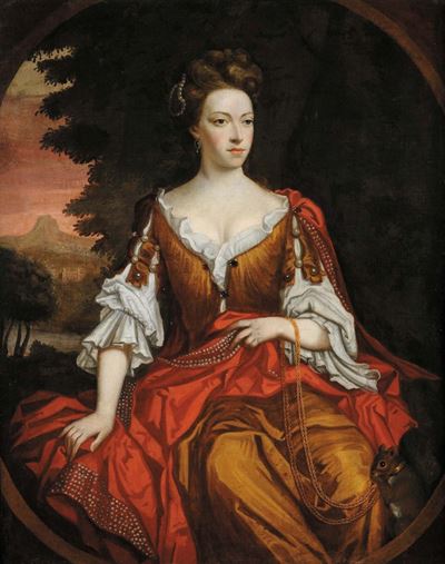 Peter Lely (1618-1680)ritratto di Gentildonna con Scoiattolo