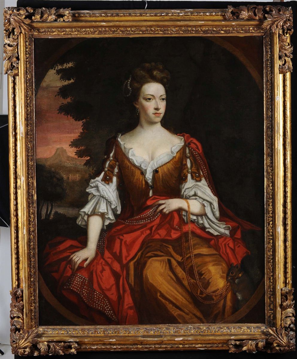 Peter Lely (1618-1680)ritratto di Gentildonna con Scoiattolo