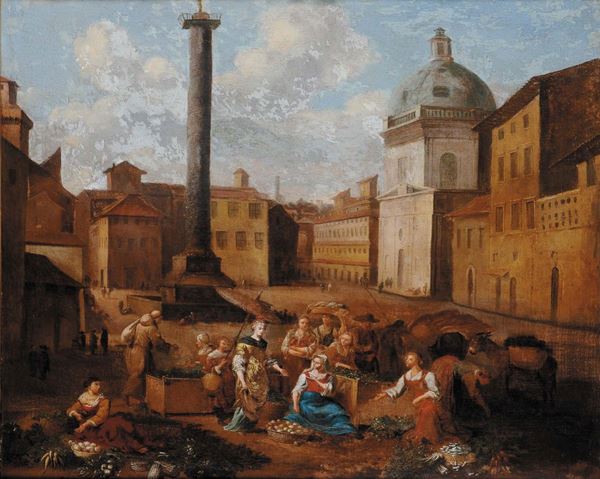 Anonimo del XVIII secolo Veduta di Roma
