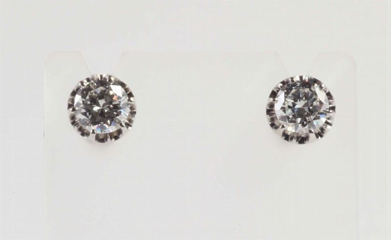Orecchini con diamanti di vecchio taglio  - Auction Silvers, Ancient and Comtemporary Jewels - Cambi Casa d'Aste