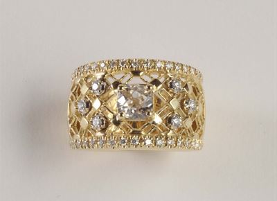 Anello con Diamante Taglio Cuscino