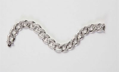 Bracciale a Maglia con Diamanti