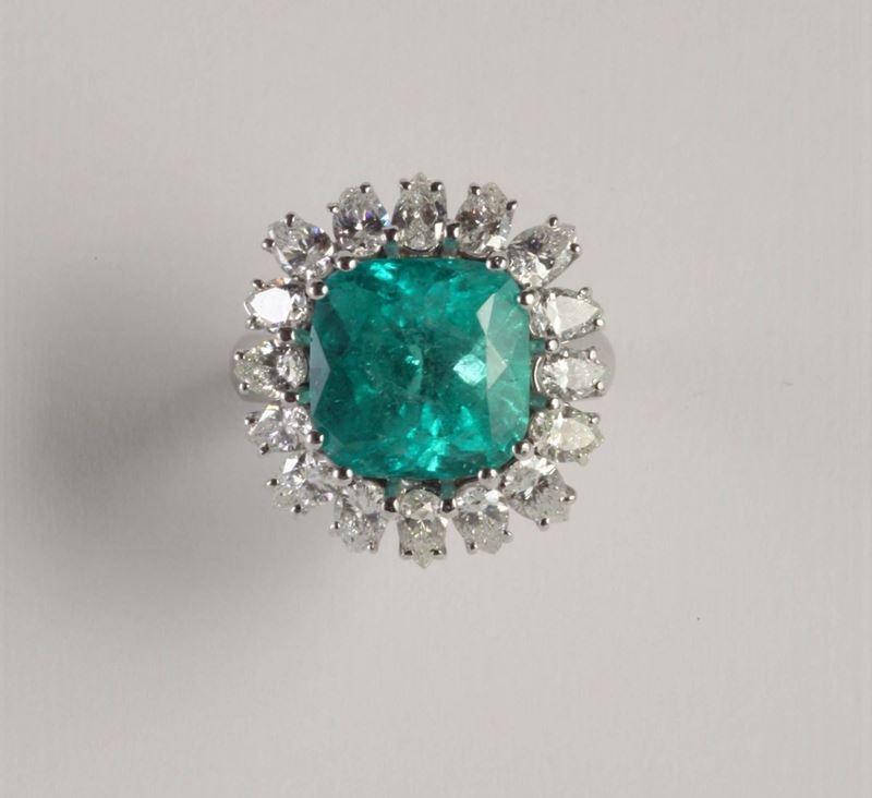 Anello con smeraldo  - Auction Silvers, Ancient and Comtemporary Jewels - Cambi Casa d'Aste
