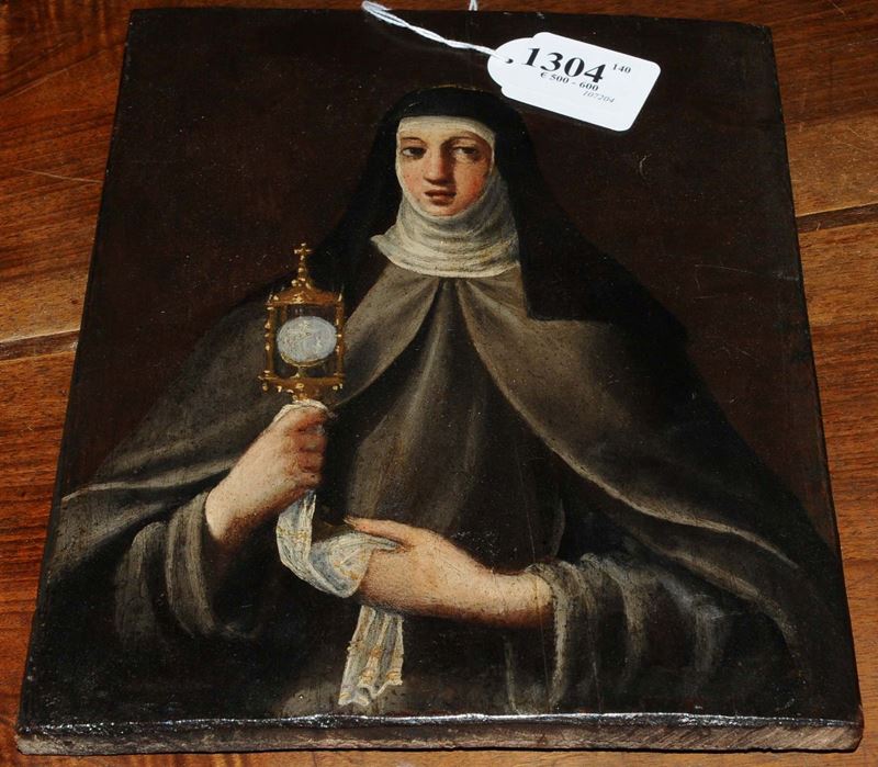 Anonimo del XVIII secolo Santa Chiara  - Asta Antiquariato e Dipinti Antichi - Cambi Casa d'Aste