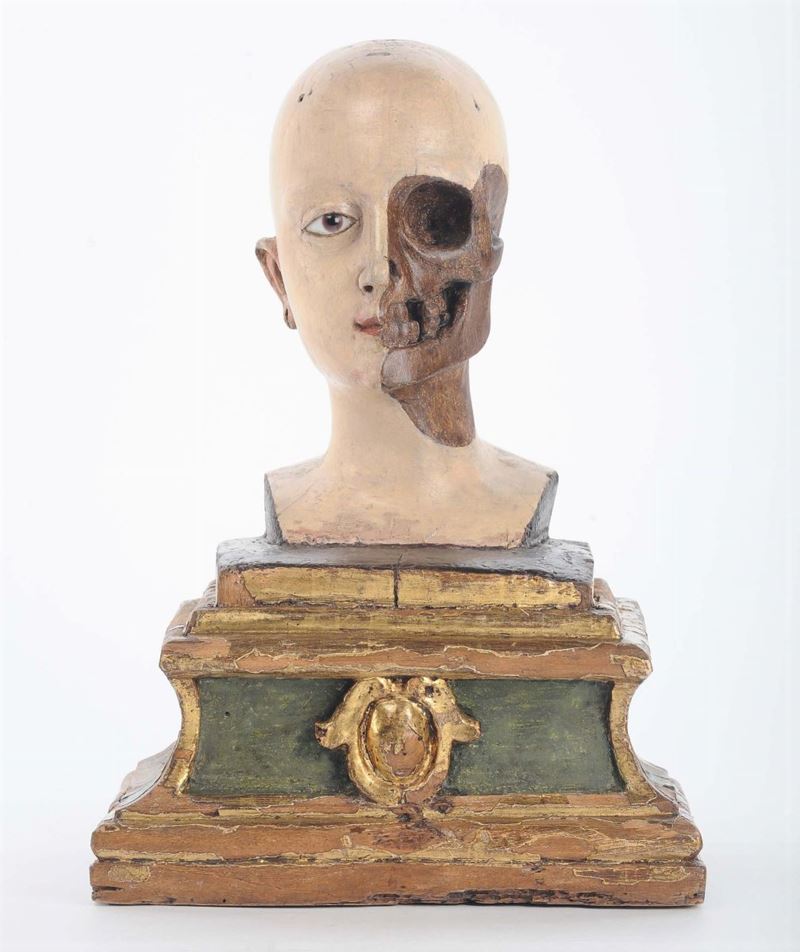 Busto in legno raffigurante vanitas  - Auction Antique and Old Masters - Cambi Casa d'Aste