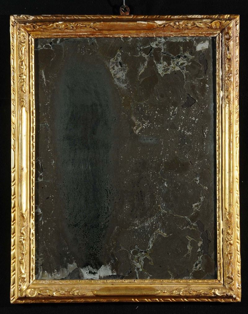 Specchiera in legno intagliato e dorato, XVIII secolo  - Asta Asta OnLine 10-2012 - Cambi Casa d'Aste