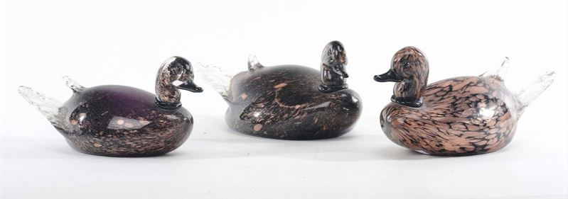 Tre papere in vetro  - Auction Antique and Old Masters - Cambi Casa d'Aste