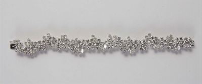 Bracciale in Diamanti Taglio Rotondo e Navette per un Totale di Ct 38 Circa