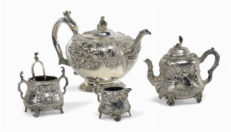 Servito da tè in argento  - Asta Argenti e Gioielli Antichi e Contemporanei - Cambi Casa d'Aste