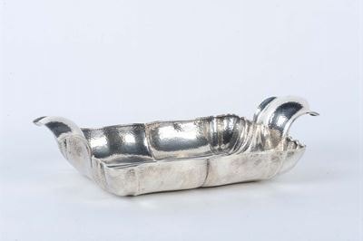 Vassoio Rettangolare con Manici in Argento
