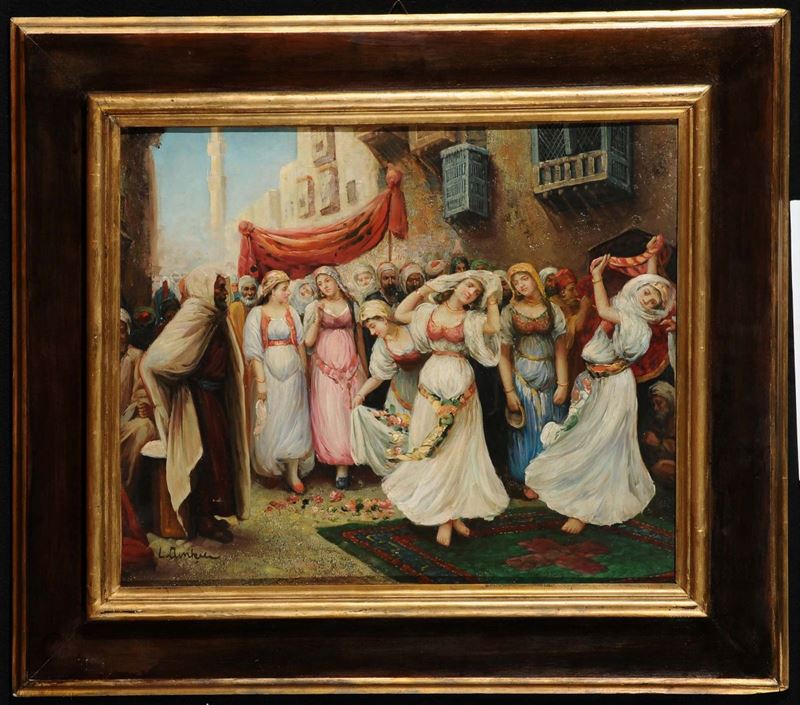 Anonimo della seconda metà del XIX secolo Scena orientale  - Auction 19th and 20th Century Paintings - Cambi Casa d'Aste