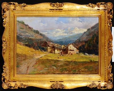 Pietro Servalli (1883-1973)paesaggio Montano