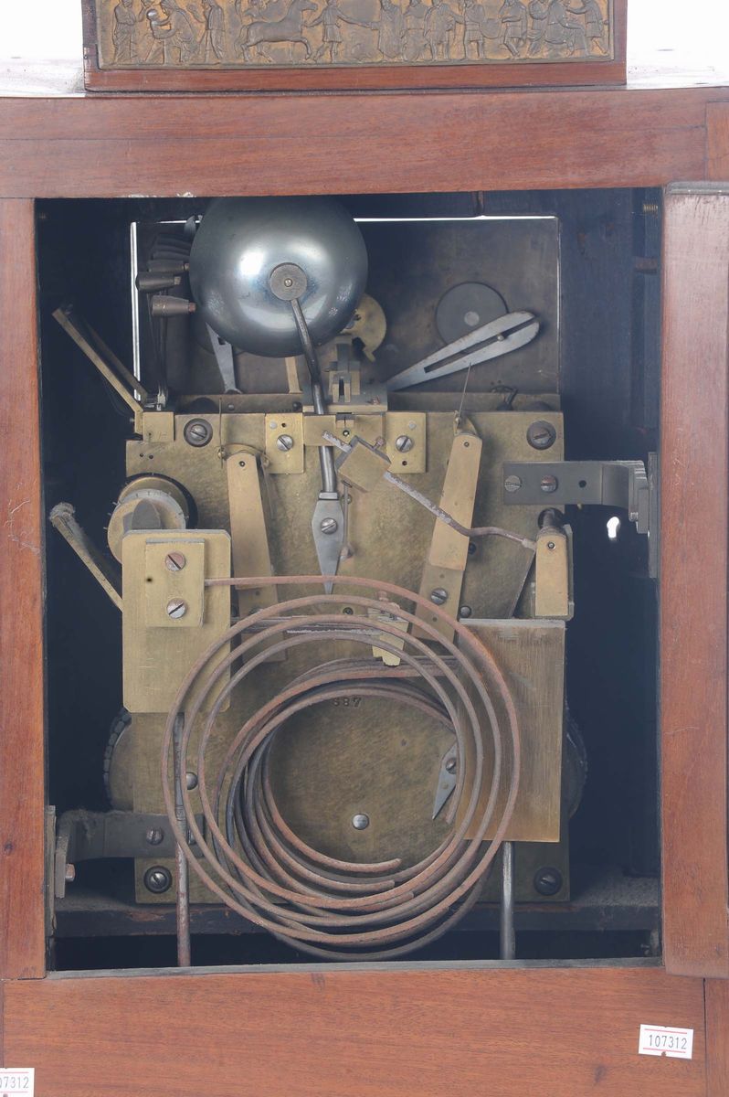 Pendolo da Tavolo con Cassa in Legno, Inghilterra XVIII Secolo