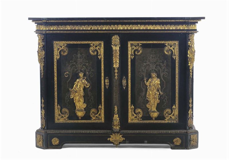 Credenza Boulle riccamente intarsiata, Francia XIX secolo  - Auction Antiques and Old Masters - Cambi Casa d'Aste