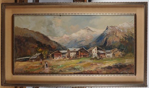 Luigi Bracchi (1892-1978) Paesaggio montano