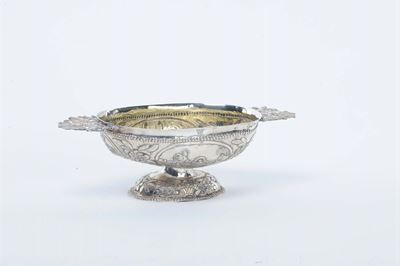 Piccolo Centrotavola Argento Sbalzato, Gr. 230 Circa