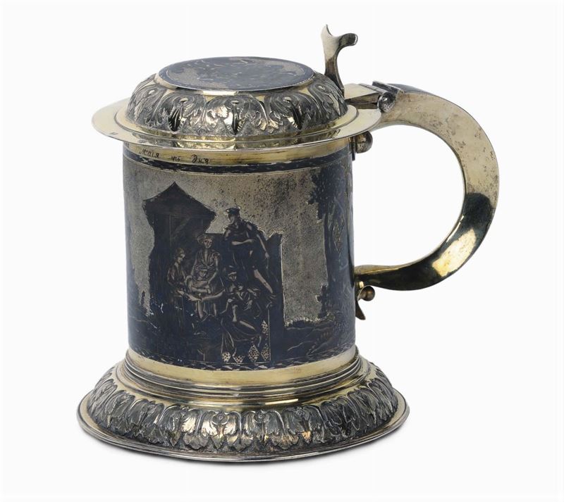 Tankard in argento, 1834, gr. 1280 circa  - Auction Silvers, Ancient and Comtemporary Jewels - Cambi Casa d'Aste