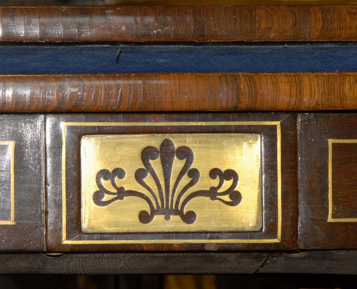 Tavolino da Gioco Carlo X Lastronato, XIX Secolo