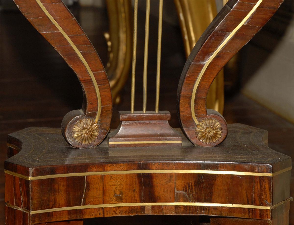 Tavolino da Gioco Carlo X Lastronato, XIX Secolo