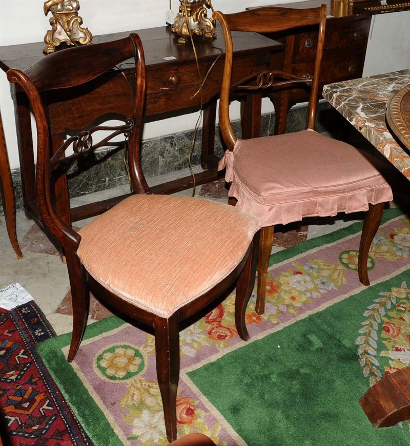 Cinque sedie, XIX secolo  - Asta Antiquariato e Dipinti Antichi - Cambi Casa d'Aste