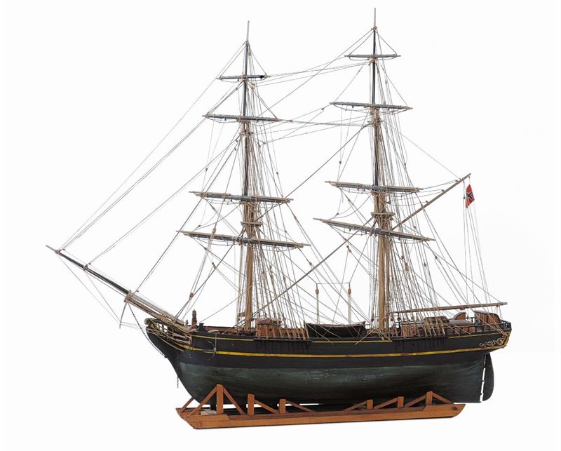 Modello di Brigantino a due alberi  - Asta Antiquariato e Dipinti Antichi - Cambi Casa d'Aste