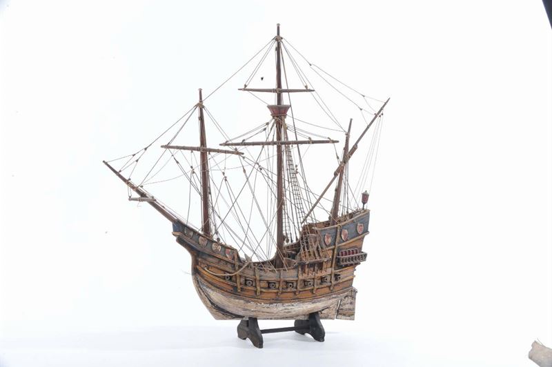Modello di caravella  - Asta Antiquariato e Dipinti Antichi - Cambi Casa d'Aste