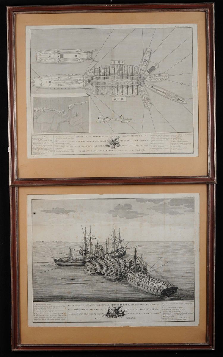 Otto Stampe a Soggetto Navale, XIX Secolo
