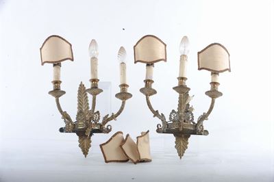 Coppia di Appliques in Bronzo
