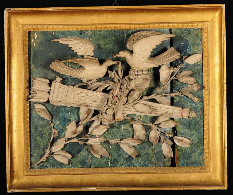 Pannello neoclassico in legno scolpito  - Auction Antique and Old Masters - Cambi Casa d'Aste