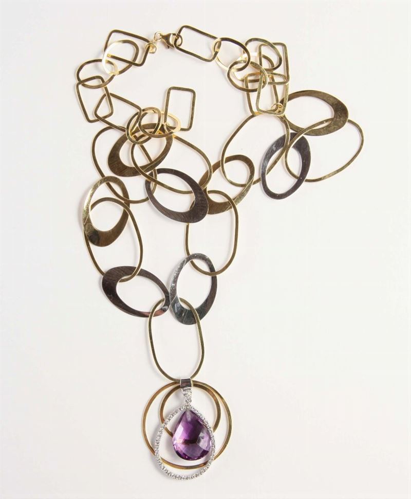 Collana con ametista  - Auction Silvers, Ancient and Comtemporary Jewels - Cambi Casa d'Aste