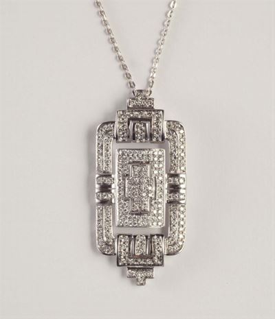 Pendente Tipo Deco con Diamanti Huit-huit