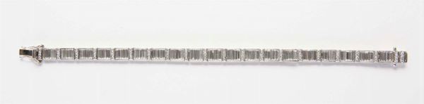 Bracciale con diamanti taglio baguettes