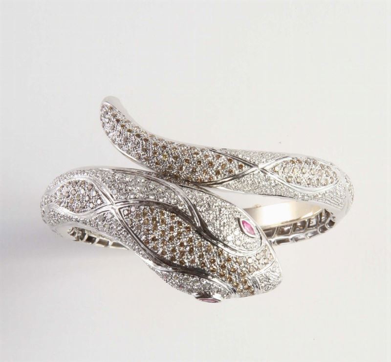Bracciale rigido serpente  - Auction Silvers, Ancient and Contemporary Jewels - Cambi Casa d'Aste