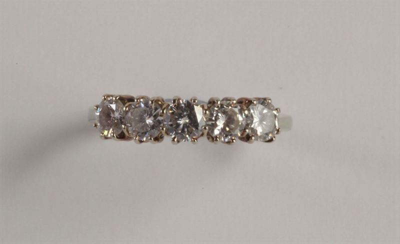 Mezza rivière ct 1,00 circa  - Asta Argenti e Gioielli Antichi e Contemporanei - Cambi Casa d'Aste